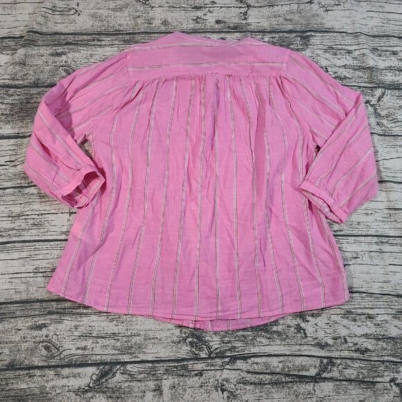 Old Navy Women's Striped Swing Button Down Top - Picture 3 of 3